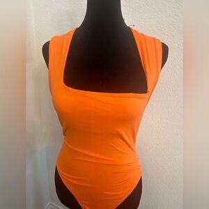 Zara Bold Orange Bodysuit🍊